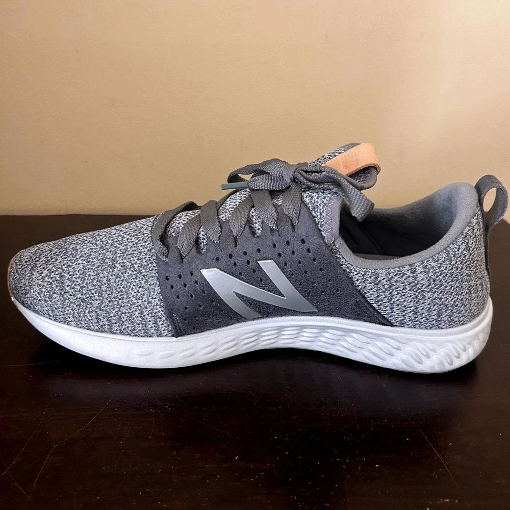 New Balance Fresh Foam Cruz Mens Grey White Running Shoes MCRUZGR - Picture 5 of 6